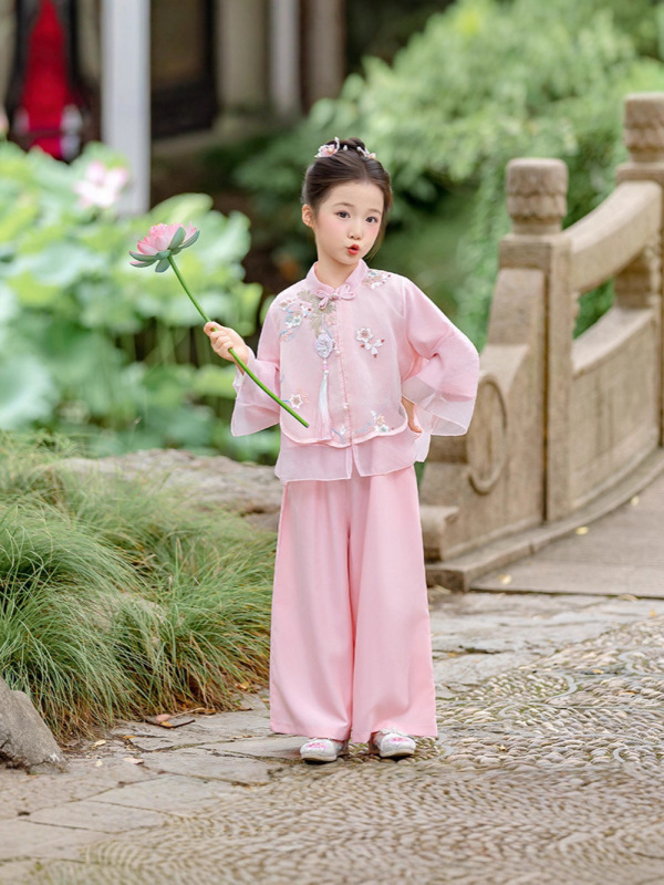 2025新款女童古风汉服唐装新中式国风套装秋季超仙小精灵两件套|undefined