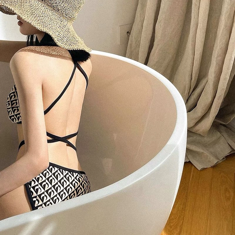 Брендовый sexy раздел купальник в полоску, европейский стиль, для импорта