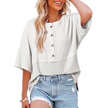 X 76625 Waffle Knit Button Shirt ����� 3/4 ������羳��