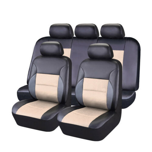 Foreign trade cross-border PU leather Foreign Trade car artificial leather 5-seater car universal arc sandwich stitching leather seat cover