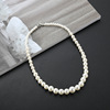 Sophisticated necklace from pearl, universal sweater, chain for key bag , accessory, simple and elegant design, wholesale