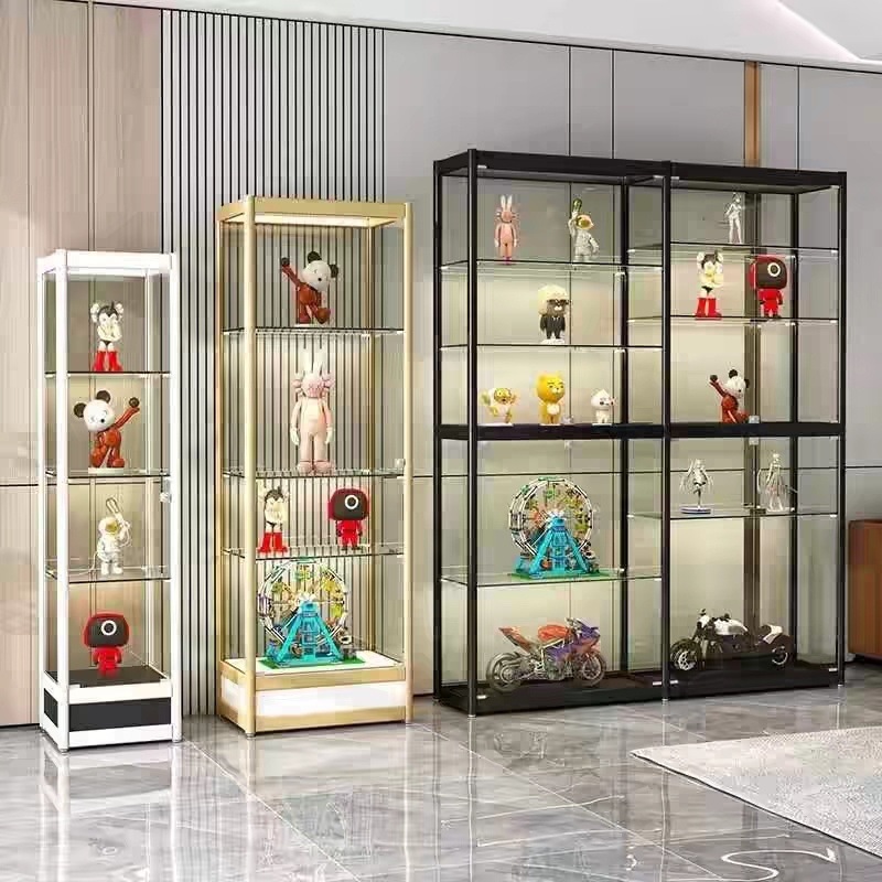 乐高手办展示柜模型玩具玻璃展柜收纳轻奢高达模型玻璃展示柜
