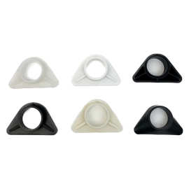 艺新龙头菜盆底部固定三角胶 冷热龙头塑料配件 五金维修配件