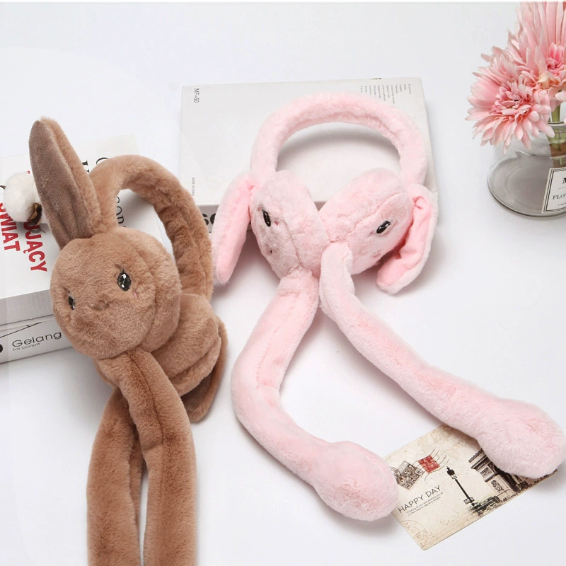 Детский кролик, ушанка для тепла, милые наушники-уши, интернет-знаменитость
