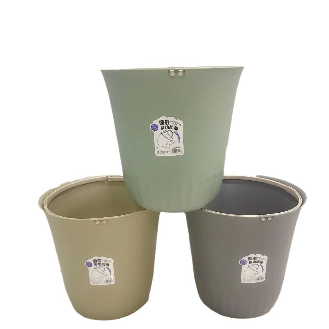 Papelera de plástico simple para cocina y sala de estar, cubo de almacenamiento para cáscaras de frutas, venta al por mayor.