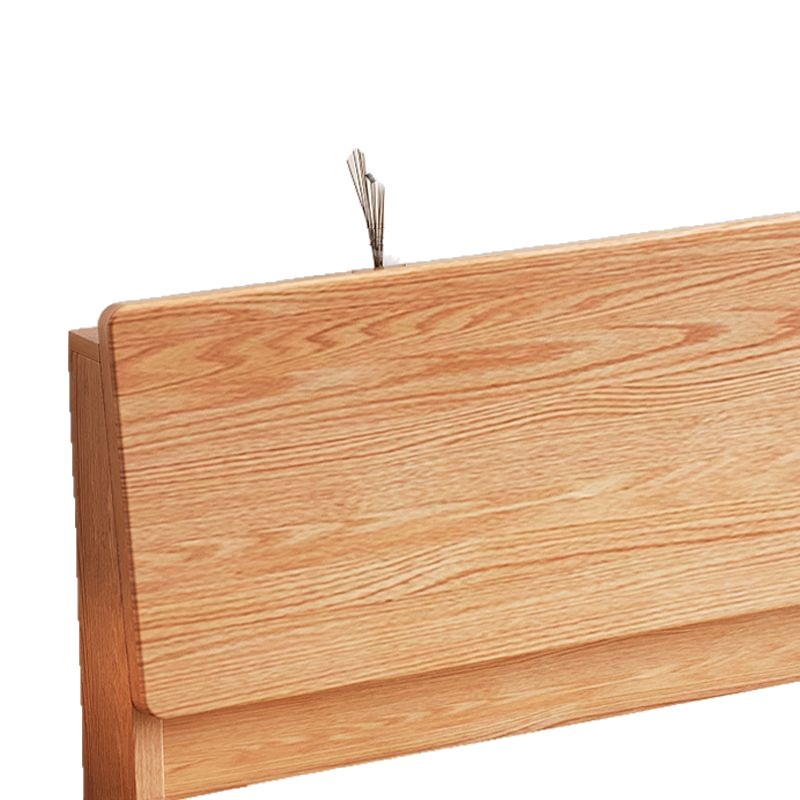 Cama de madera sólida toda la madera sólida engrosada cama inclinada alta presión de aire caja cama de almacenamiento doméstica protección ambiental E0 nuevo roble chino