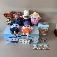 MINISO名创优品疯狂动物城搪胶毛绒盲盒玩偶挂件女生礼物动漫周边