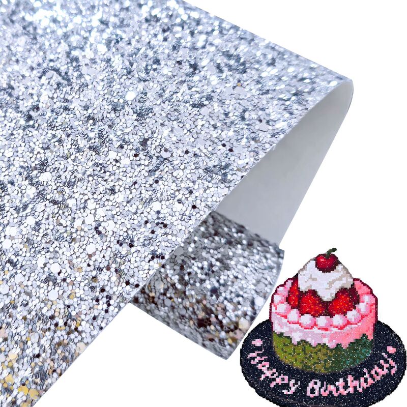 Sharon Leather Wholesale Coarse Glitter 30*132cm Small Roll Glitter Pu Iron-On Fabric Cma Environmental Certification