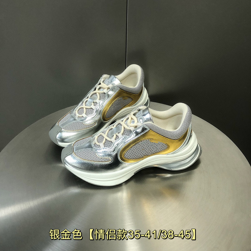 GG家Runスポーツシューズ女性ランニングシューズ2024年モデル軽量厚い底カジュアルお父さん靴男性カップルモデル女性靴|undefined