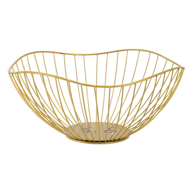 Тарелка для фруктов Креативный журнальный столик для гостиной Бытовая Персонализированная интернет-знаменитость Современная корзина для закусок Корзина для хранения Простое железное искусство