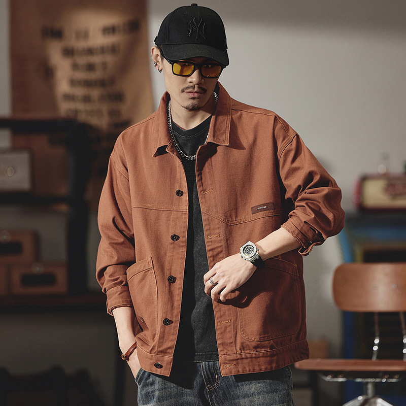 Men's Spring New Retro Work jacket Loose and versatile casual jacket for men_voghion.com