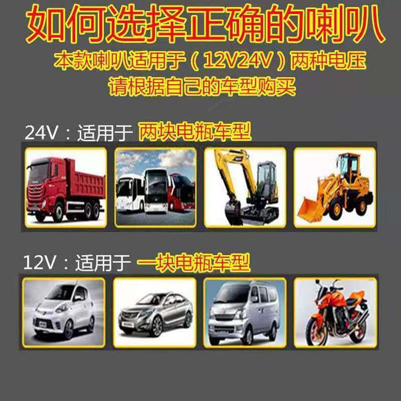 Car Horn Snail Super Loud Waterproof Whistle Horn 12V Car Truck 24V Universal High and Low Two-Tone Horn
