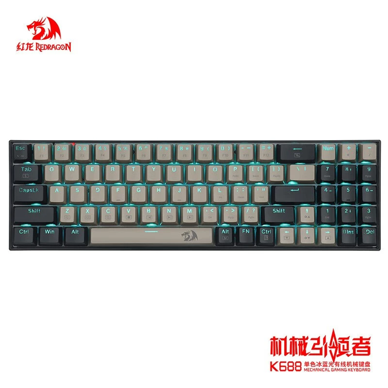 Красный Дракон Redragon K688RGB механическая клавиатура макро программирование маленькие 78 клавиш e-спорт горячая вставка ось клавиатура