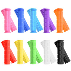 Bike Handlebar Cover Mountain Bike Colorful Fixed Gear Bike Universal Handlebar Cover Soft Rubber Anti-Slip Grip Bike Riding Equipment