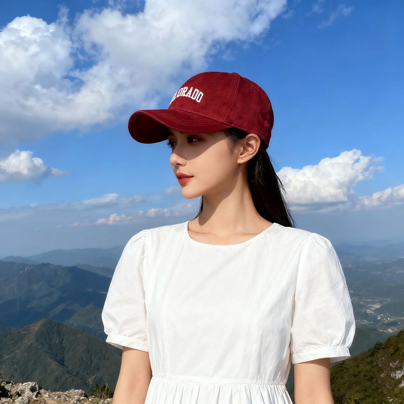 Korean Style Peaked Cap, Deep Top, Large Head Circumference Hat, Women's Spring & Fall Versatile Face-Showing Small Fashionable Wide Brim Plus Size Baseball Cap