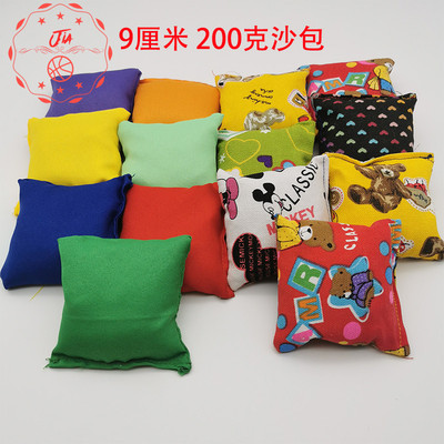 小學生體育課訓練沙包袋  9厘米200克帆布沙包 投擲卡通沙包擺攤