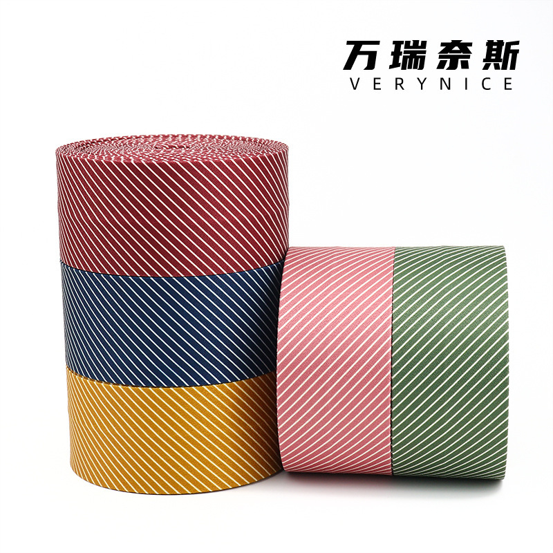 Wanrines Classic Solid Color Oblique Stripes Handmade diy Bow Pet Bow Tie Material Accessories