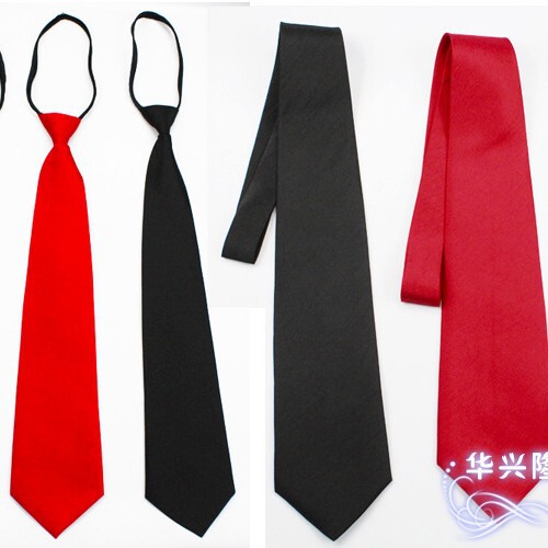 8cm Tie Men's Dress Business Black Suit Hand Tie Tie Work Wedding Professional Women's Zipper Knot Free