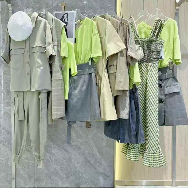 杭州高端品牌25夏红袖连衣裙上衣裤裙外套直播实体撤柜品牌折扣货