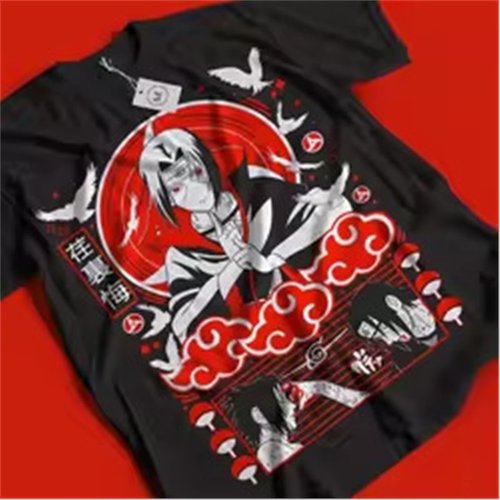 T-shirt Cartoon Anime Summer Cotton Unisex Top New Short-sleeved Anime