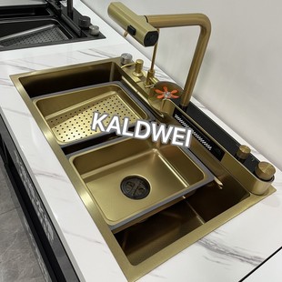 Golden Dolphin Kitchen Sink 304 Stainless Steel Large Single Sink Thickened Household Sink Cross-Border Direct Supply