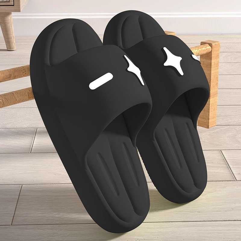 Soft Sole Slippers Men's Summer 2024 New Indoor Home Casual Fashion Outer Wear Thick-soled Non-slip Sandals and Slippers