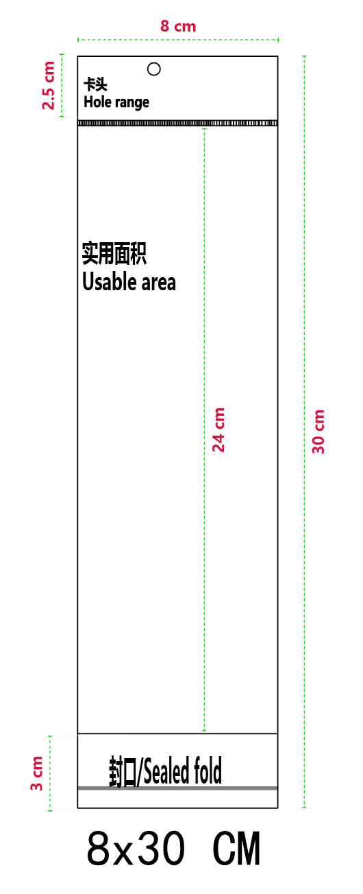 8*30*흰색+투명 100pcs/PCS*양면 5 실크