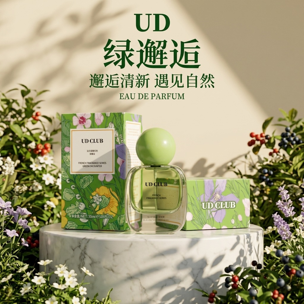 TikTok live streaming hit product: Green Encounter long-lasting fragrance, affordable alternative to designer perfume samples for men and women, high-end feel, wholesale