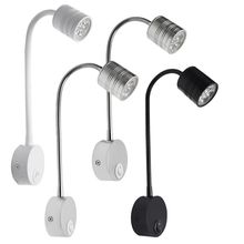 跨境LED软管壁灯触摸调光床头灯蛇形阅读灯软管射灯5W鹅颈射灯