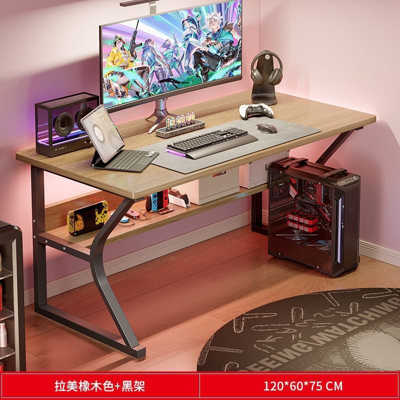 白色电竞桌子电脑桌台式家用办公桌椅套装简易卧室书桌学习写字桌|undefined