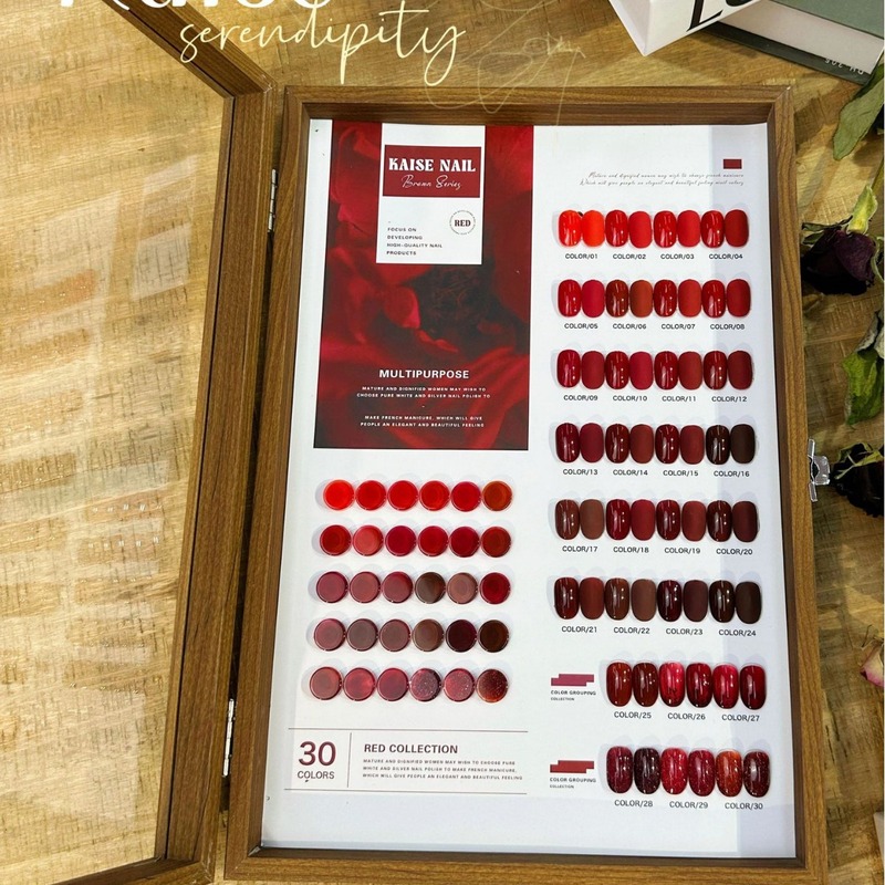 恺舍30色伯爵红茶甲油胶套装新年红色车厘子酒红色美甲店厂家批发