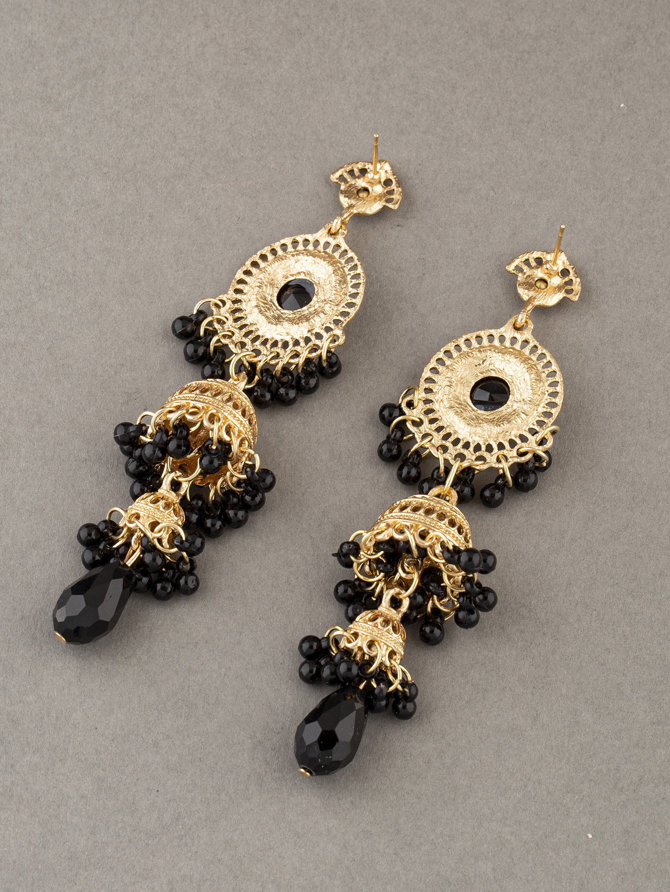 37g Weight Acrylic, Gem Inlay Material Drop Earrings Classification 1 Pair Quantity Daily, Street Occasion Alloy Material Round, Bell Pattern Women's Gender Pearl, Plating, Inlay Design Retro Style 1 Pair Retro Round Bell Pearl Plating Inlay Alloy Acrylic Gem Drop Earrings 13