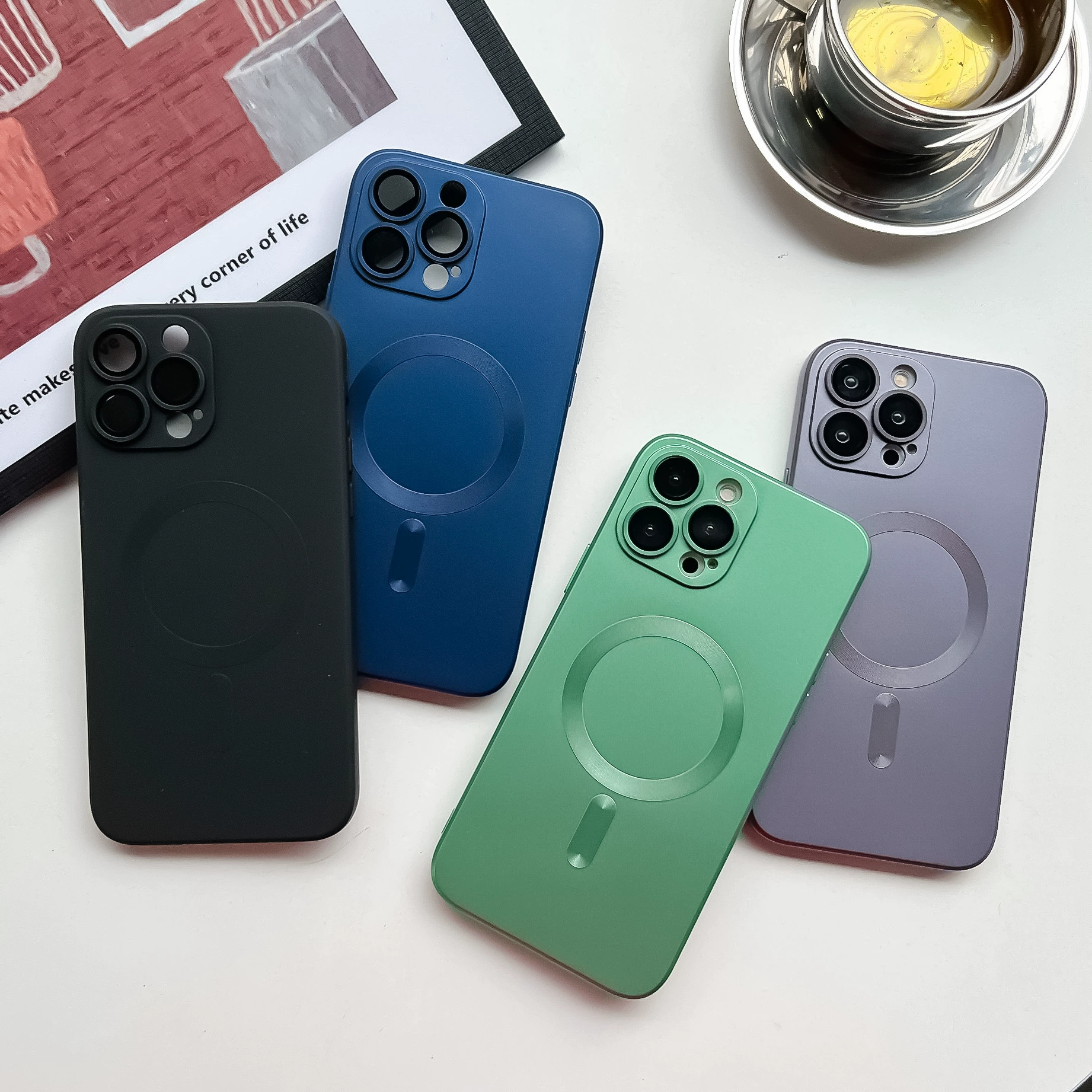 Apple, совместимый матовый чехол для телефона, iPhone 15, линза, защитный чехол, iphone, 16promax, защита от падения
