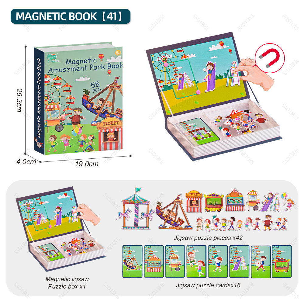자석퍼즐세트-해피파라다이스(영문책형박스)