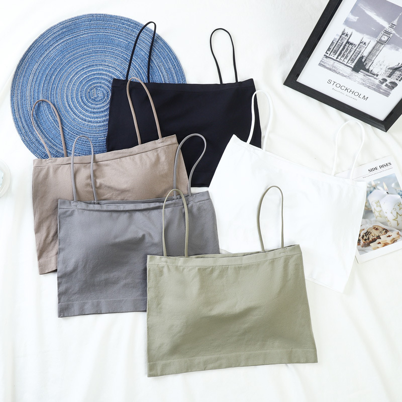 美背內衣女網紅爆款內搭吊帶帶胸墊打底裹胸防走光抹胸裹胸文胸罩