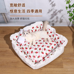 Ins柔らかいモチ風猫小屋犬小屋四季通用ベルベットマットは犬ベッド猫ベッドペット小屋卸売りを解体できる