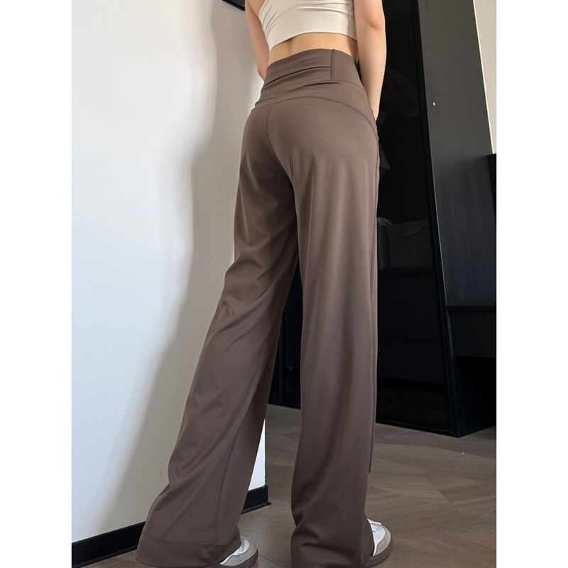 High-waisted, flowing yoga wide-leg pants for women, loose-fitting, straight-leg, suitable for outdoor wear, sports, fitness, slimming, breathable, casual, factory direct supply High-waisted, flowing yoga wide-leg pants for women, loose-fitting, straight-leg, suitable for outdoor wear, sports, fitness, slimming, breathable, casual, factory direct supply