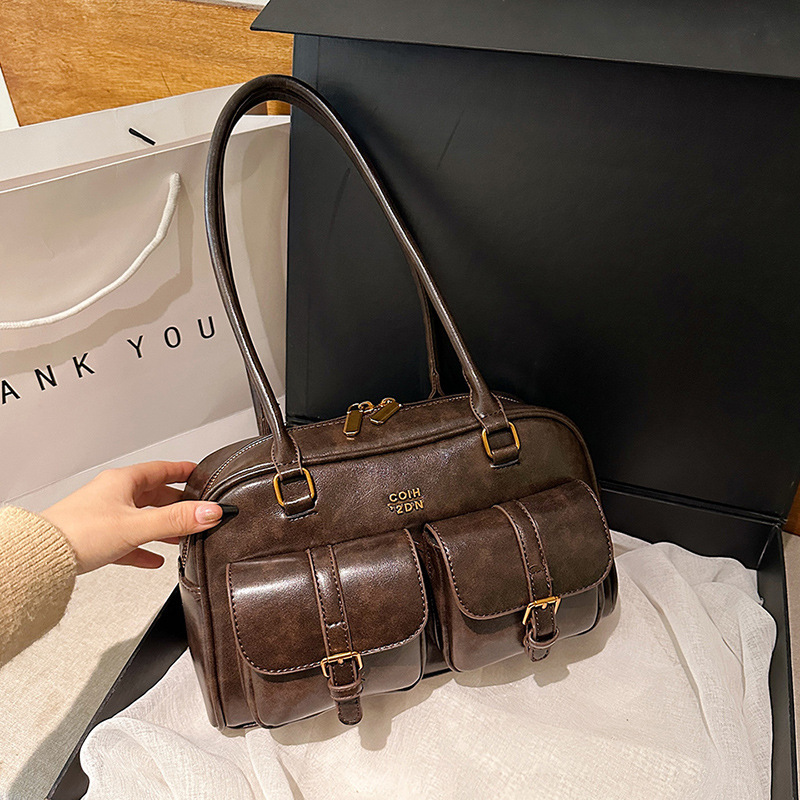 Women's Shoulder Bag High-end Large Capacity Boston Bowling Handbag_voghion.com