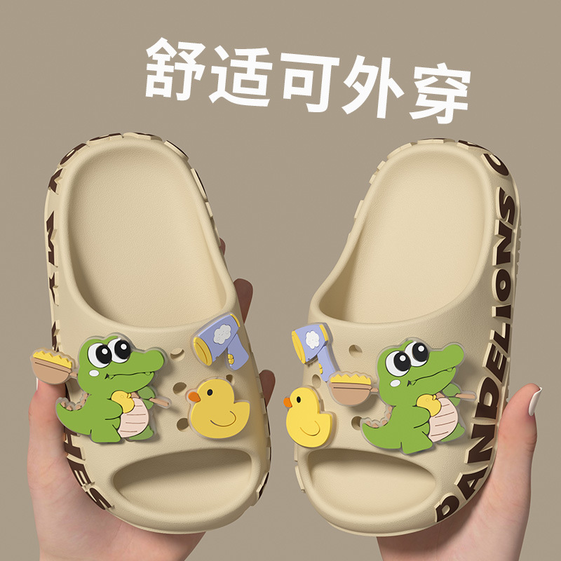 Crocodile Kidsren's Summer Slippers for Boys and Girls, Special Non-Slip Indoor Home Shoes, Sandals, Eva Soft-Soled Slippers for Women