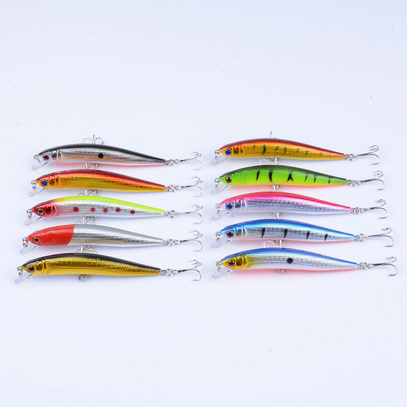 2 Pcs Minnow Fishing Lures Hard Plaice Baits Bass Trout Saltwater Sea Fishing Lure