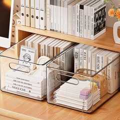 デスクトップ収納ケースアクリル透明寮デスク文房具本棚整理箱オフィスファイルケース