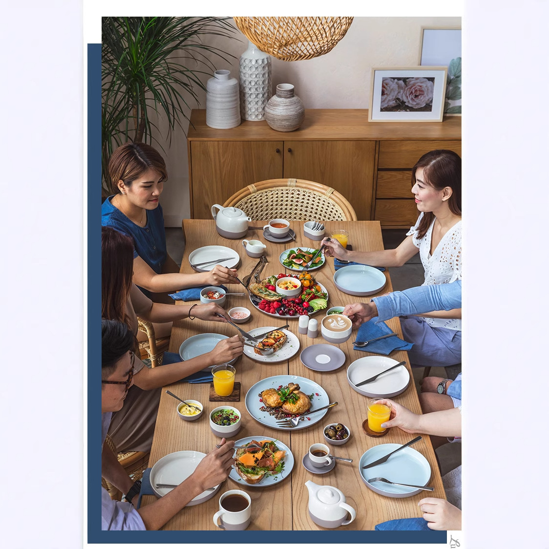 Transfronterizo LZ LCCang cerámica Hampton serie Inglés viento alto color esmalte nuevo hueso porcelana cubiertos domésticos artículos