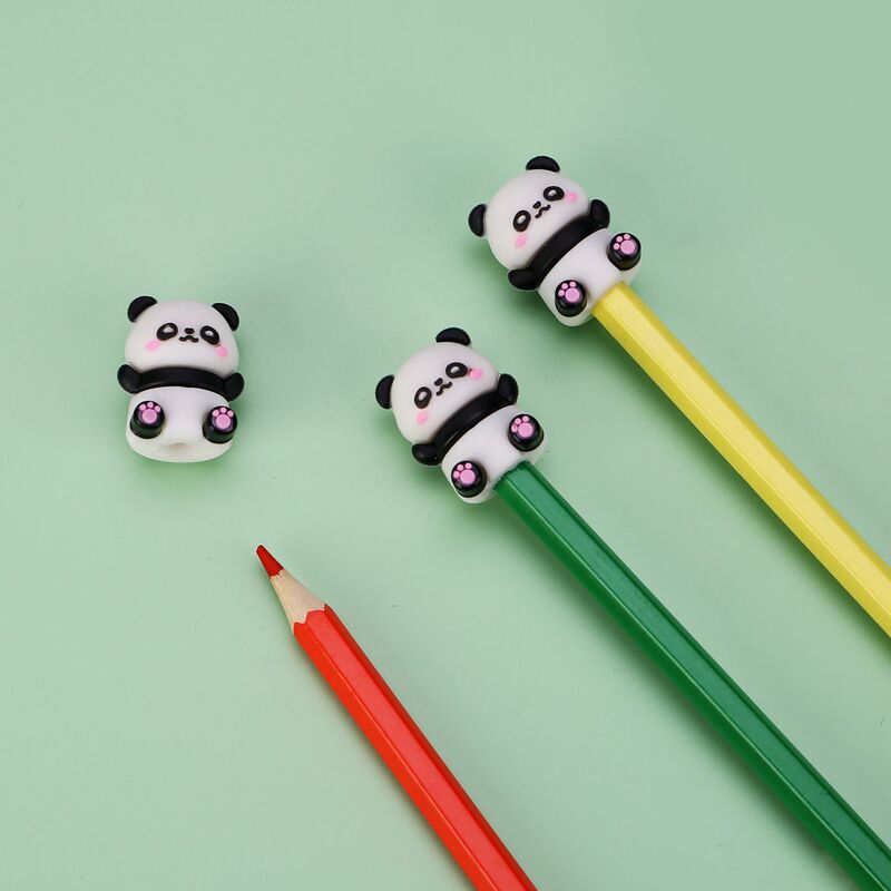 パイオニアパンダ鉛筆キャップ保護カバーソフトシリコーン鉛筆ホルダー鉛筆カバー小学生特別な鉛筆エクステンダー|undefined