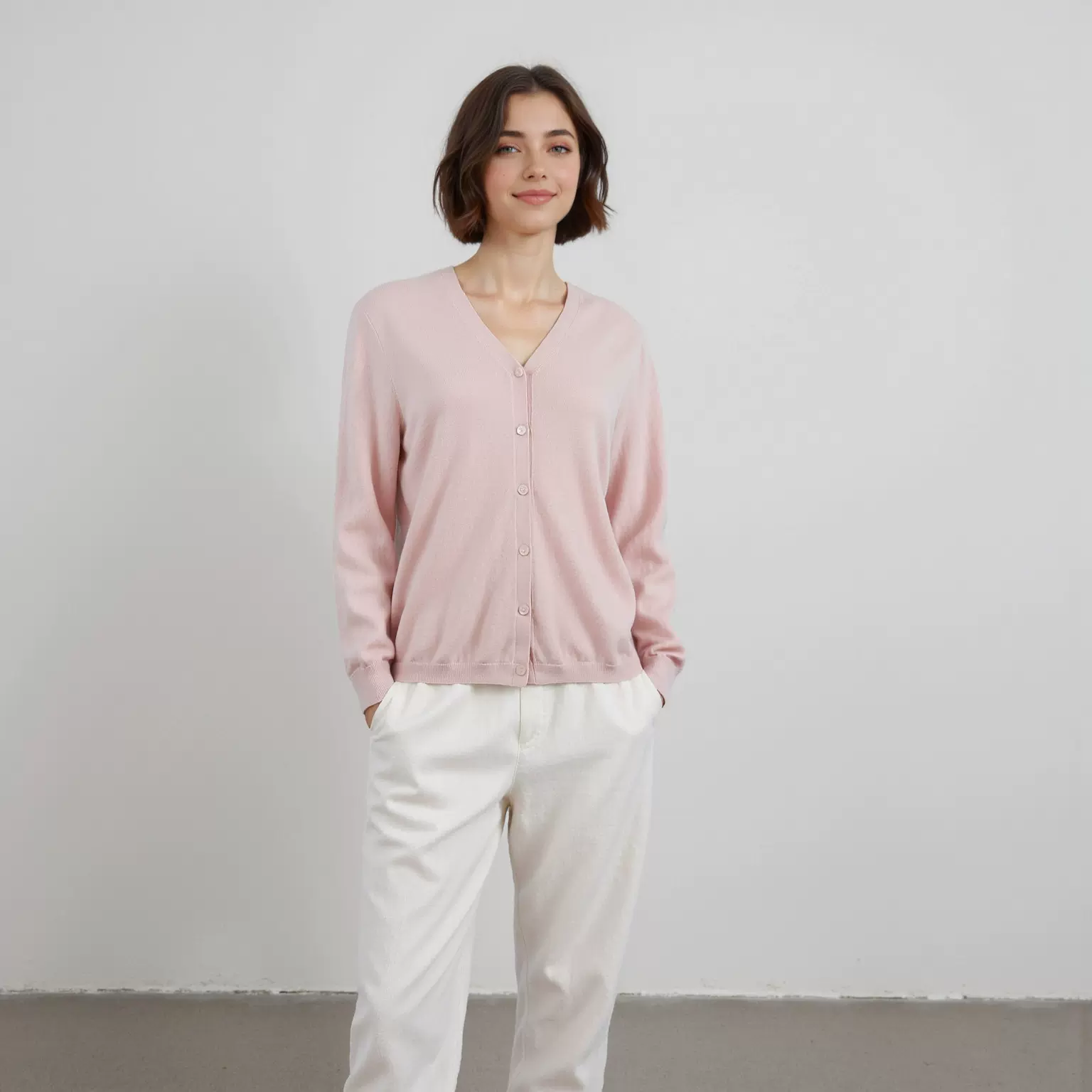 春日多巴胺！高级感百搭显瘦全羊毛针织衫女叠穿洋气V领羊毛衫