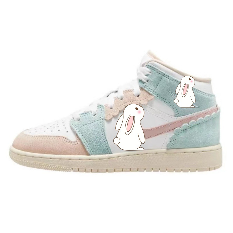 조 1 미디엄 화이트 블루 핑크 DZ5361-100