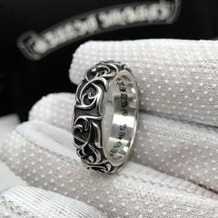 New personalized cross sterling silver ring for male and female couples, trendy retro Thai silver eternal rattan ring