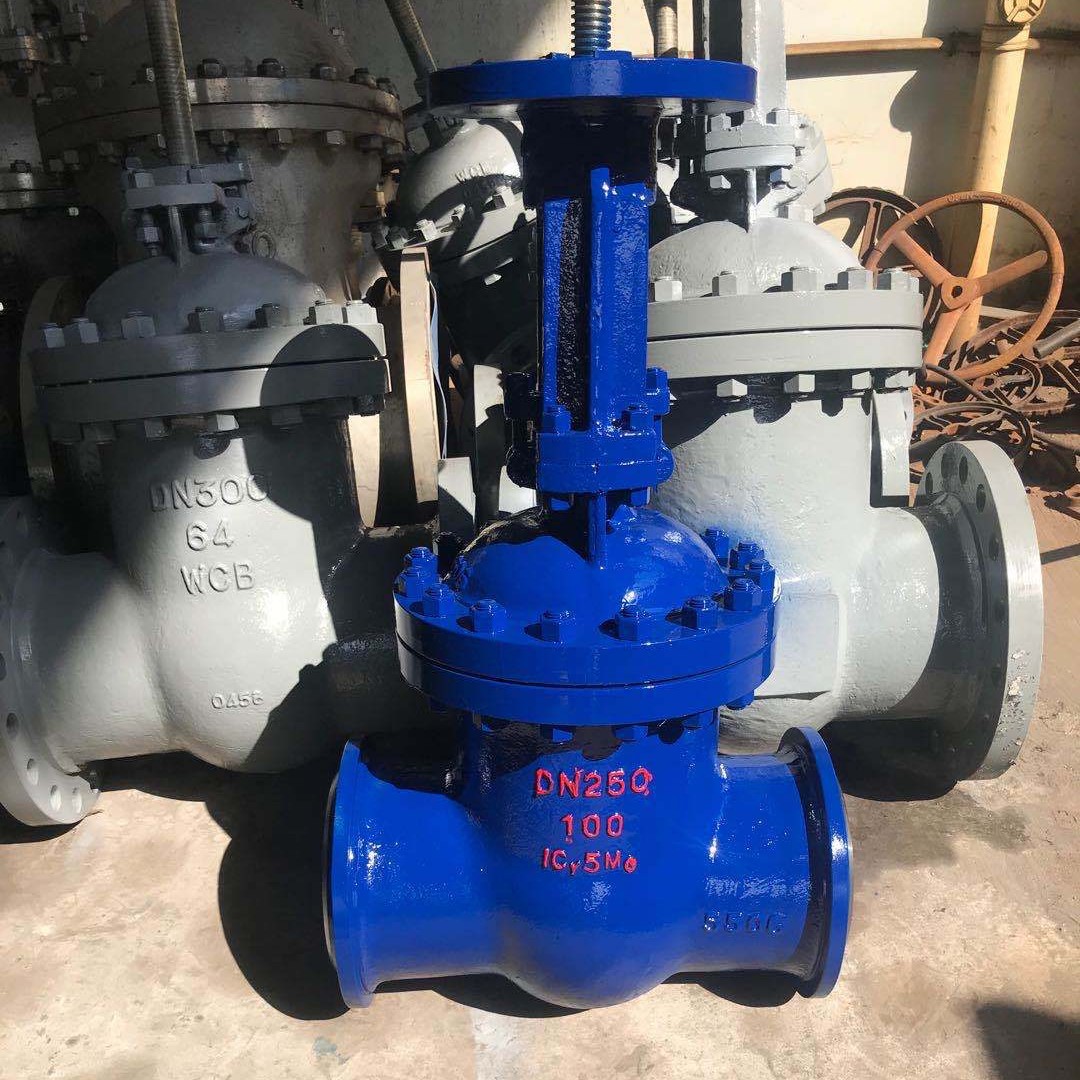 阀门批发手动合金钢闸阀 直通式手动铬钼钢闸阀法兰手动闸阀