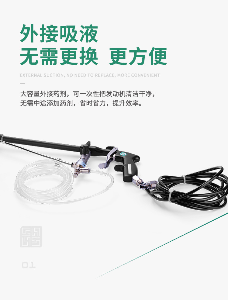 Gs External Engine Cleaning Gun Car Beauty Shop Tool External High-Pressure Car Washing Gun Long Gun