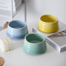 日式抹茶碗 家用陶瓷米饭碗面碗沙拉碗 创意多肉花盆花器出口日本