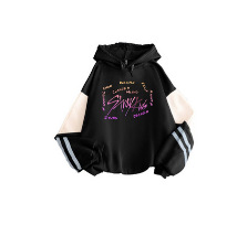 Suministro transfronterizo Harajuku KPOP stray kids álbum sudadera de manga larga empalmada sudadera con capucha marca de moda